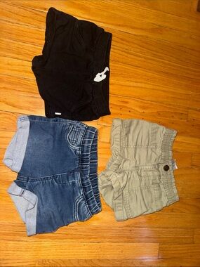 3T shorts - Black, Denim-Blue and Khaki Shorts Trio
